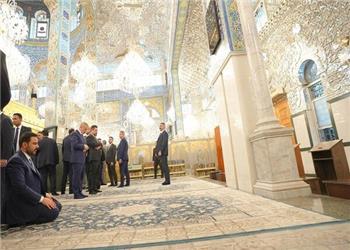 الزیدی به زیارت حرم حضرت زینب(س) رفت+تصاویر